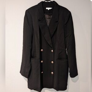 NWT. Good American womens black double Breasted blazer size 5. 2XL black blazer